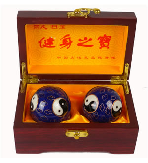 景泰蓝福寿健身球 保定铁球-空心铃音保健球，不退色，不生锈