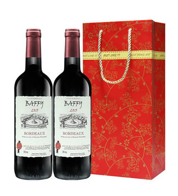 巴菲波尔多干红葡萄酒 （已下架）-法国进口红酒 AOC红酒 2支装
