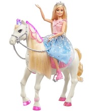芭比娃娃 梦幻公主和马驹 - 正品Barbie 寓教于乐