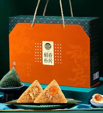 稻香私房 粽子礼盒 （已下架）-8味8粽，咸鸭蛋，绿豆糕